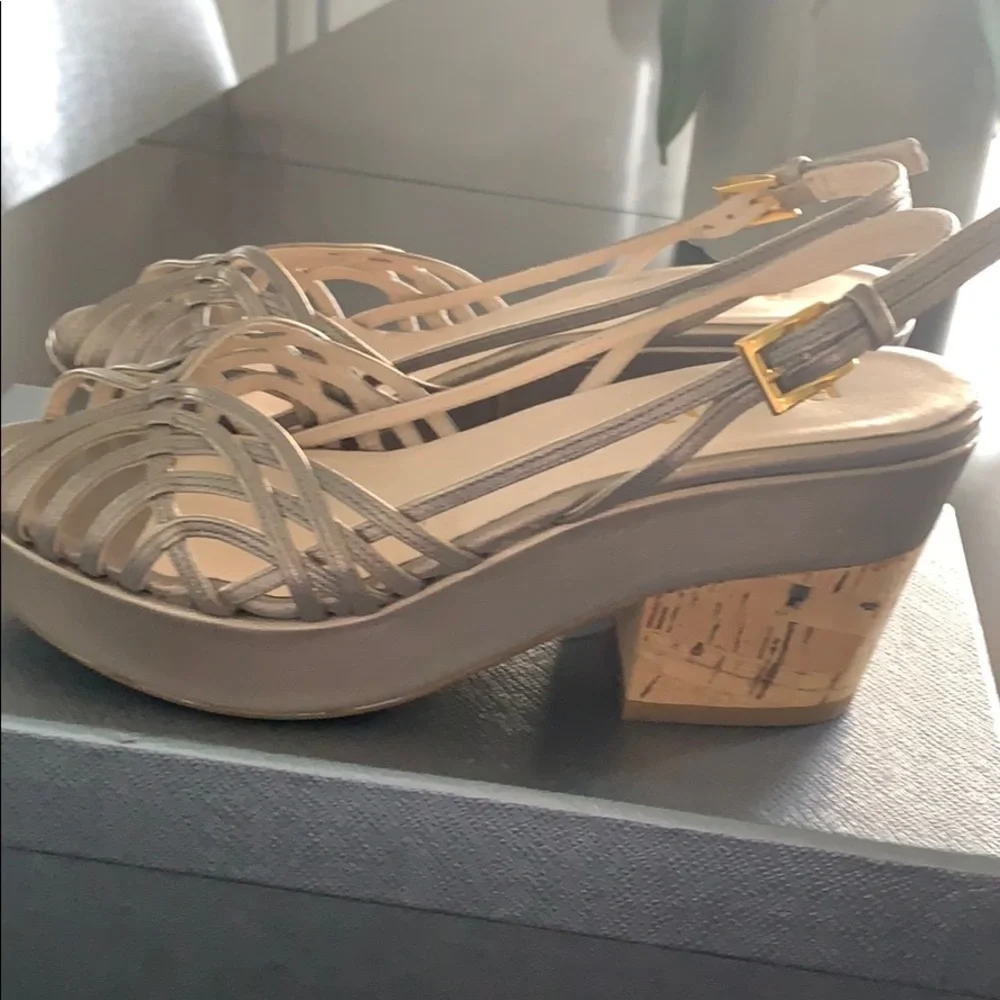 Prada Silver Strappy Sandals - Picture 3 of 5